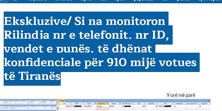 Akuza e Lapsit.al/ Partia Socialiste po përdor të dhënat tona nga e-albania, për të ndërtuar një hartë të përkatësive politike të votuesëve