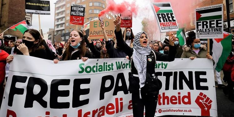 Bota proteston për Palestinën