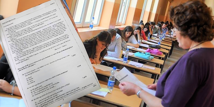 Maturantët në provim Letërsie, teza del onlajn