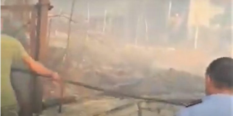 Zjarret e djeshme në Gjirokastër (pamje)