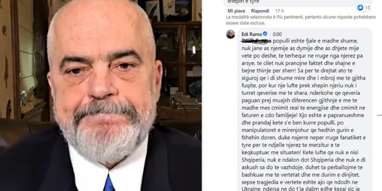 Rama për protestat: “Këtë s’e bën kurrë populli, po manipulatorët e mirënjohur,  që hedhin gurin e fshehin dorën, për të ndjellë njerëzit e mërzitur me situatën”