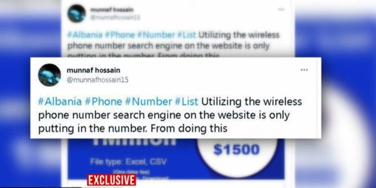 Numrat celularë të shqiptarëve dalin në treg bashkë me të dhënat e përdoruesëve. 1500 dollarë, 1 milionë të tilla
