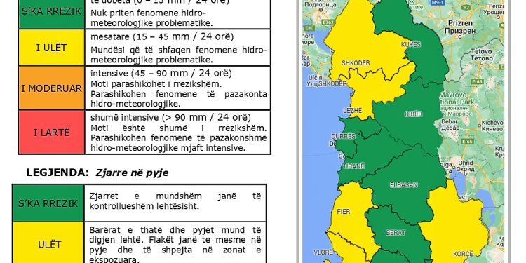 “‘S’ka rrezik’ pothuajse në të gjithë qarqet”, IGJEO qetëson qytetarët për fluksin e rreshjeve dhe rrezikun nga përmbytjet