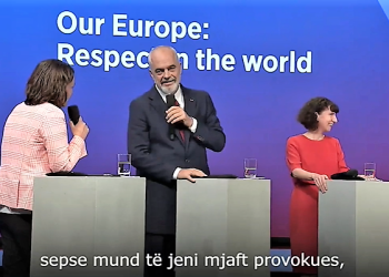 “A mund të ma shpjegosh pse është dhe nderi yt?”,  Rama vë në siklet  drejtuesen e bisedës në Kongresin e Berlinit