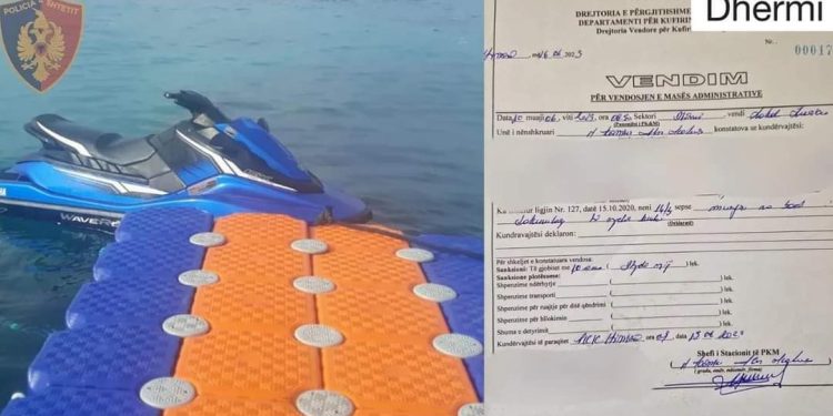 Bregdeti/ Bllokohen 2 Jet Ski dhe 1 gomone për mospasje dokumentacioni