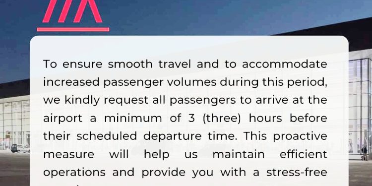 Aeroporti i Tiranës njofton pasagjerët: “Kush udhëton të paraqitet tre orë para”