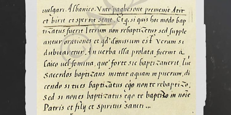 Sot datëlindja e dokumentit të parë shqip: “Vnte paghesone premenit Atit et sperete senit”