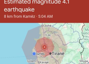 Tërmet në Kamëz 4.1 ballë. Tronditen Tirana dhe rrethinat