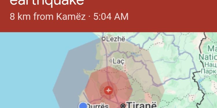 Tërmet në Kamëz 4.1 ballë. Tronditen Tirana dhe rrethinat
